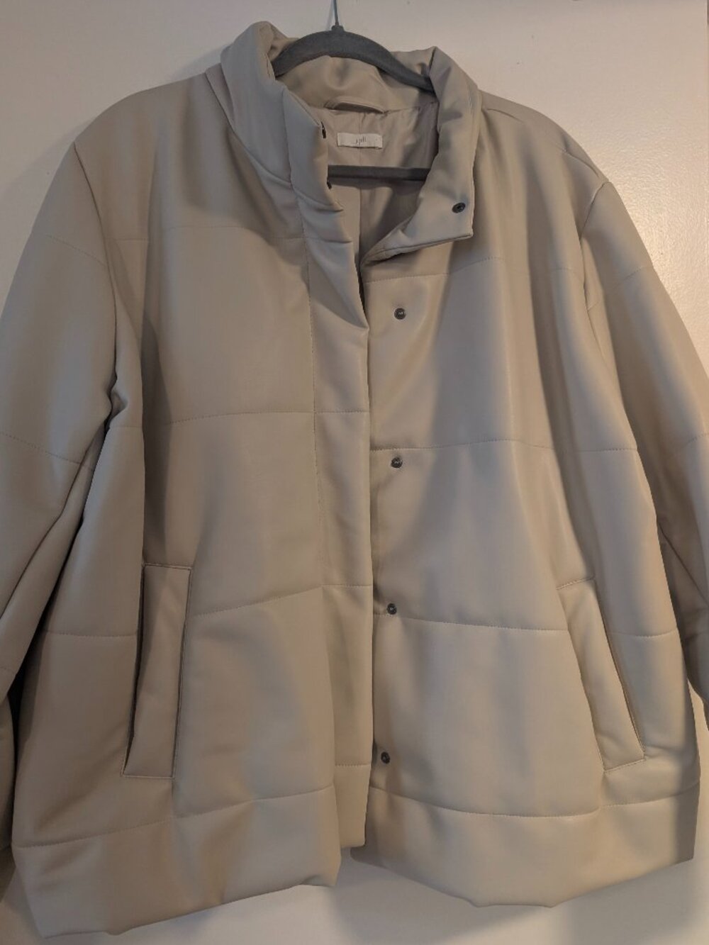 J. Jill beige puffer style jacket